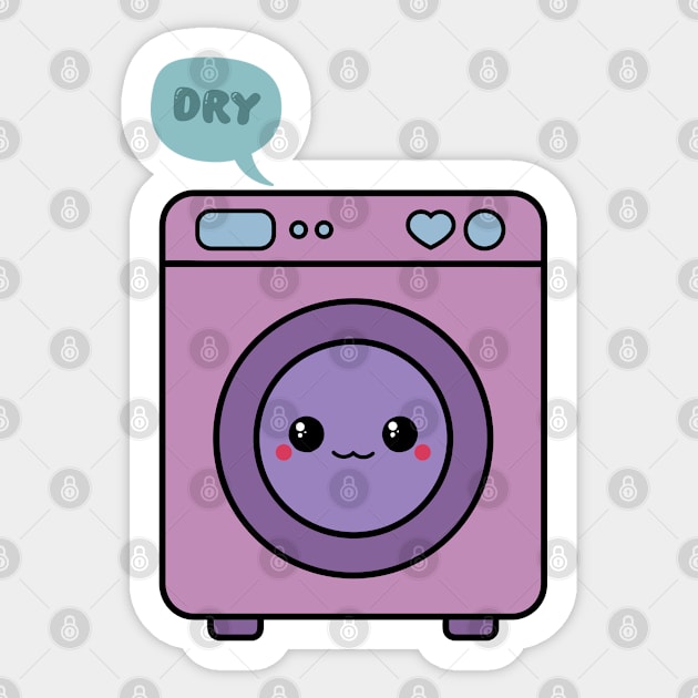 Kawaii Drying Machine Sticker by Sasyall